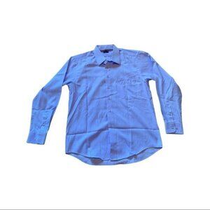 Paul Smith 16 x 32 Blue Stripe Dress Shirt Made in Italy